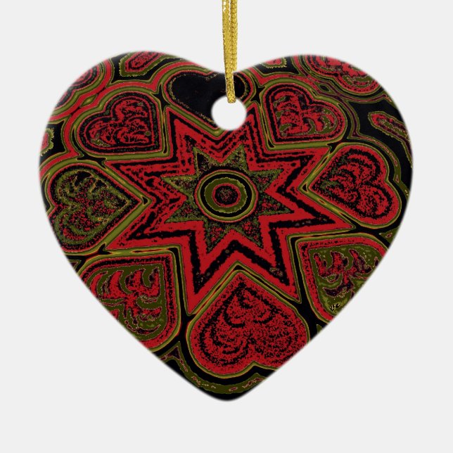 'Rustic Hearts' Ornament (Front)