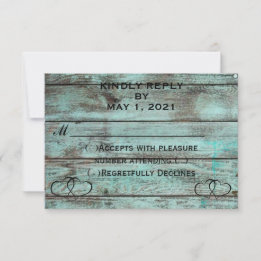 Rustic Hearts RSVP Card