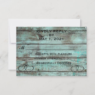 Rustic Hearts RSVP Card