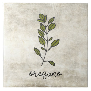 Rustic Herbs Oregano Farmhouse Tile