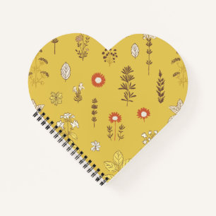 Rustic Herbs Yellow Brown Notebook
