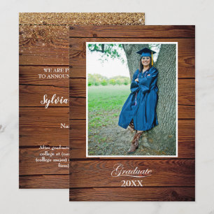 Rustic High School Graduation Announcement - photo