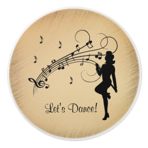 Rustic High Step Dancing to the Music Personalised Ceramic Knob