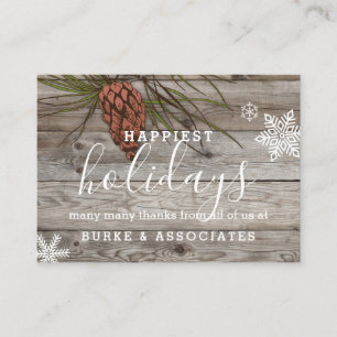 Rustic Holiday Business Personalised Business Card