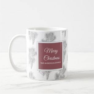 Rustic holiday christmas pinecones stylish chic coffee mug