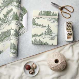 Rustic Holiday Eco-Friendly Tree Wrapping Paper