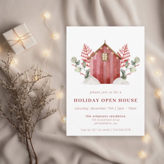 Rustic Holiday Open House | Christmas Party Invitation (Creator Uploaded)