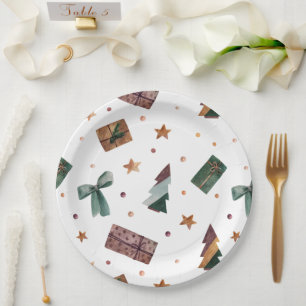 Rustic Holiday  Paper Plate