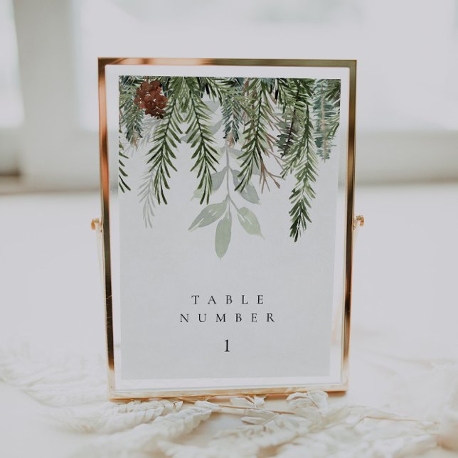 Rustic Holiday Wedding Table Numbers (Creator Uploaded)