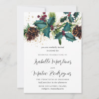 Rustic Holly and Berries Winter Botanical Wedding