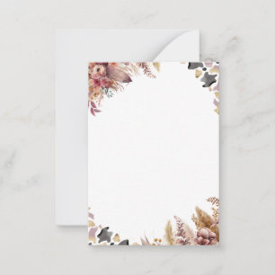 Rustic Holy Cow Floral Blank Note Card