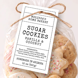 Rustic Home Bakery Cottage Label Product Hang Tag