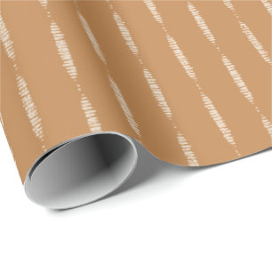 Rustic home Bohemian lines vertical stripes brush Wrapping Paper