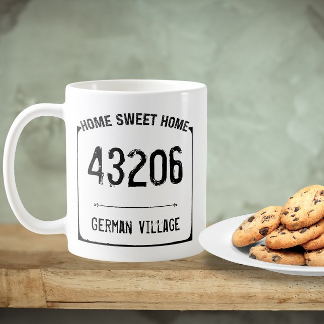 Rustic Home Sweet Home Zip Code  Coffee Mug (Creator Uploaded)