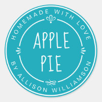 Rustic Homemade Apple Pie Bluebird Blue