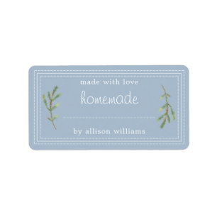 Rustic Homemade Baked Goods Jam Canning Blue Label