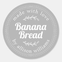 Rustic Homemade Banana Bread Grey