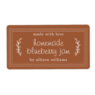 Rustic Homemade Blueberry Jam Canning TerraCotta