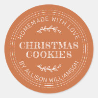 Rustic Homemade Christmas Cookies Burnt Orange
