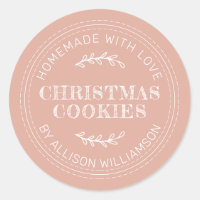 Rustic Homemade Christmas Cookies Dusty Pink