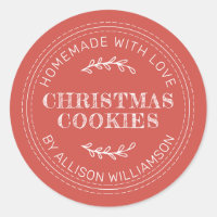 Rustic Homemade Christmas Cookies Fall Red