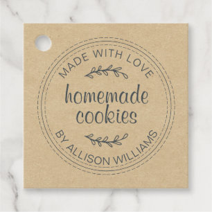 Rustic Homemade Cookies Kraft Paper Favour Tags