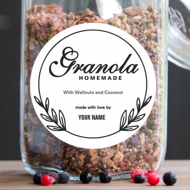 Rustic homemade granola label (Creator Uploaded)