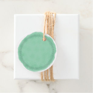 Rustic Homemade Green Watercolor Wash Write On Favour Tags