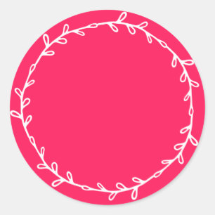 Rustic Homemade Jam Canning Diva Pink Write On Classic Round Sticker
