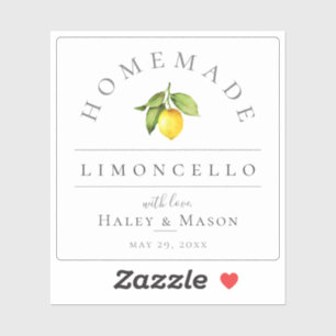 Rustic Homemade Limoncello Label