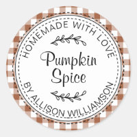 Rustic Homemade Pumpkin Spice TerraCotta Check