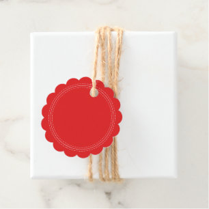 Rustic Homemade Simple Bright Red Write On Favour Tags
