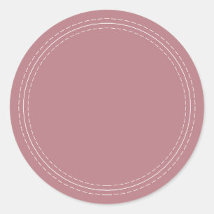 Rustic Homemade Simple Dusty Rose Write On Classic Round Sticker