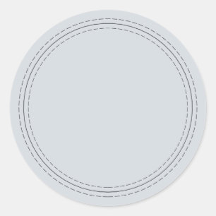 Rustic Homemade Simple Pastel Blue Write On Classic Round Sticker