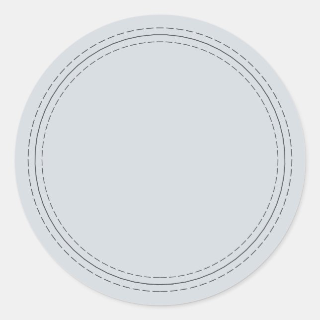 Rustic Homemade Simple Pastel Blue Write On Classic Round Sticker (Front)