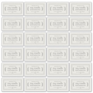 Rustic Homemade Soy Candle Label 24x Light Grey
