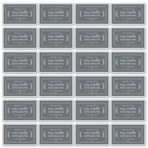 Rustic Homemade Soy Candle Labels 24x Off-Black