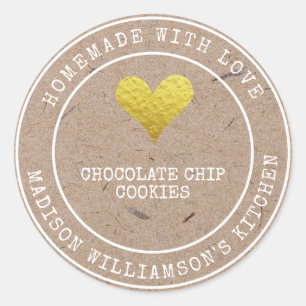 Rustic Homemade with Love baked goods Label