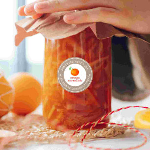 Rustic Homemade with Love Orange Marmlade Label
