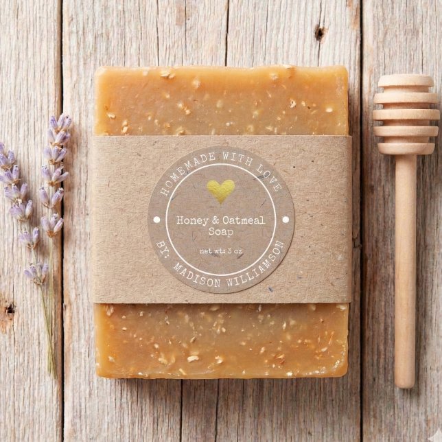 Rustic Homemade with Love  | Soap Label (Creator Uploaded)