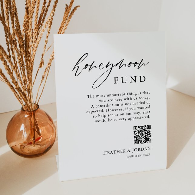 Rustic Honeymoon Fund QR Wishing Well Sign (Creator Uploaded)