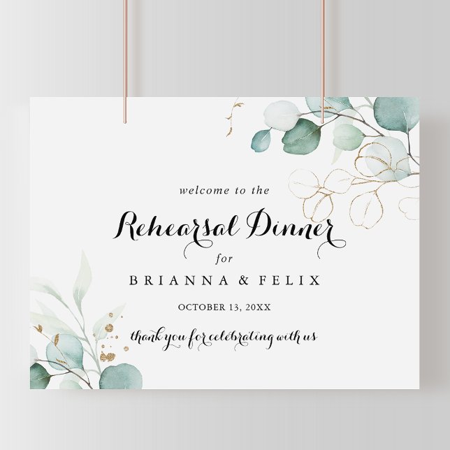 Rustic Horizontal Rehearsal Dinner Welcome Sign (Creator Uploaded)