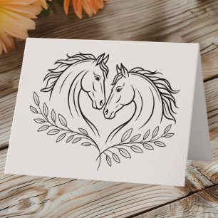 Rustic Horse Country Western Wedding Love  Card