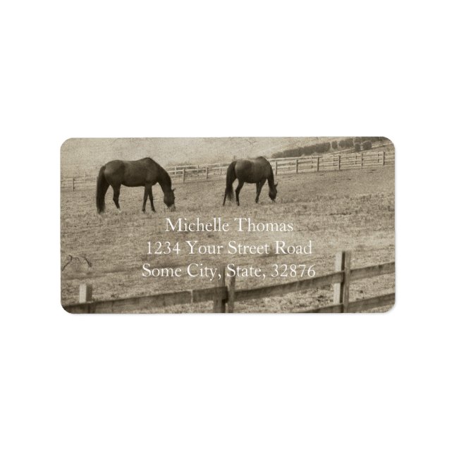 Rustic Horse Farm Label (Front)