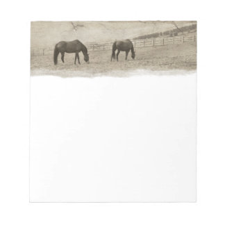 Rustic Horse Farm Notepad