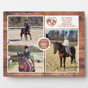 Rustic Horse Memorial 3 Photo Your Custom Memories Plaque