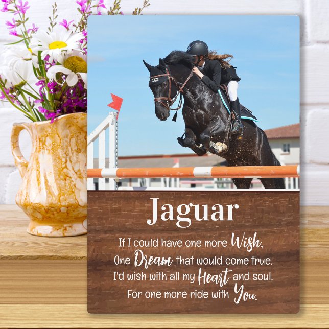 Rustic Horse Memorial Equine Remembrance Photo Plaque (Creator Uploaded)