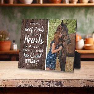 Rustic Horse Memorial   Photo Keepsake Plaque