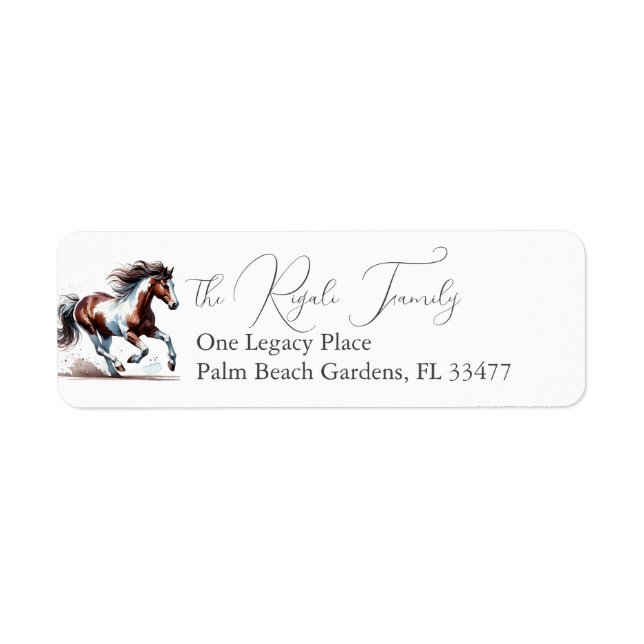 Rustic Horse Return Address (Front)