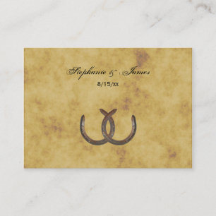 Rustic Horseshoes Distressed BG Place Cards